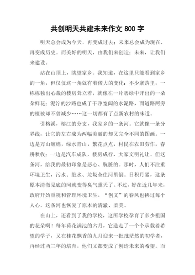 共创明天共建未来作文800字.docx