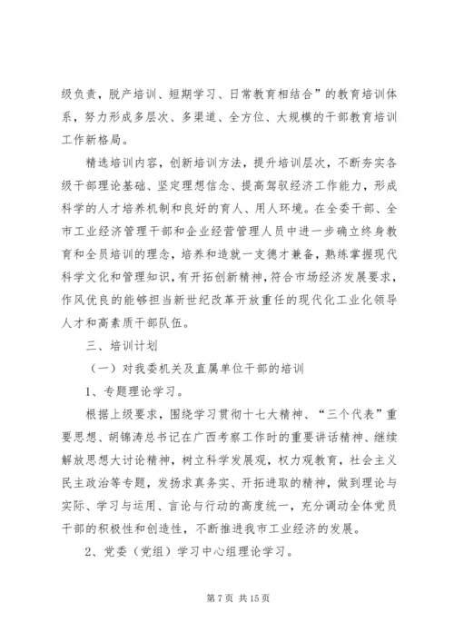 干部教育培训工作计划 (5).docx