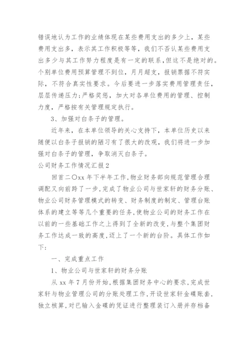 公司财务工作情况汇报.docx