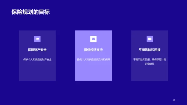 蓝色插画保险理财课程培训PPT模板