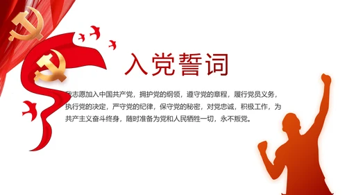 红色党支部工作总结动态PPT党课