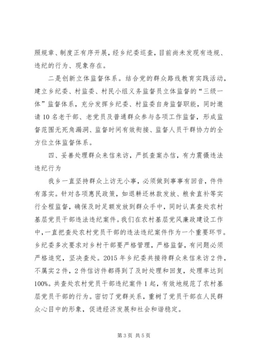 乡镇纪检监察工作自查总结.docx