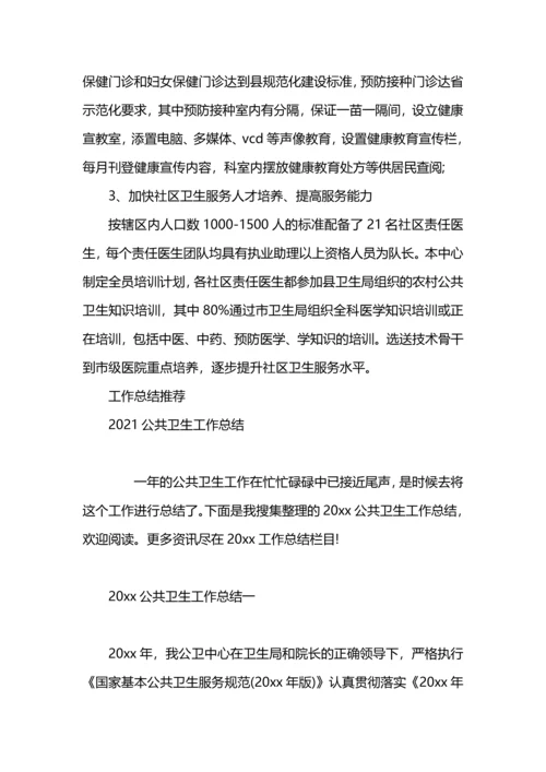 公共卫生科工作总结.docx