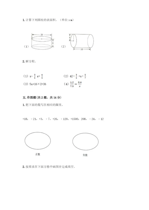 人教版六年级下册数学期末测试卷加答案(典优).docx