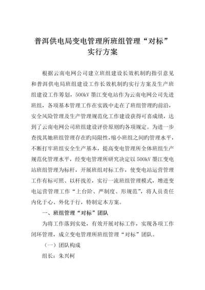 变电管理所班组管理对标专题方案.docx