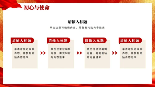 红色渐变鎏金党政风校园团支书竞选宣言PPT模板