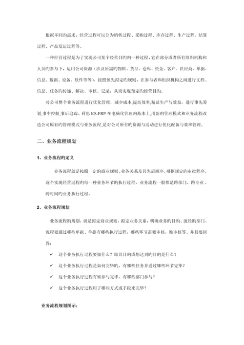 公司KSERP业务标准流程重点规划指导书.docx