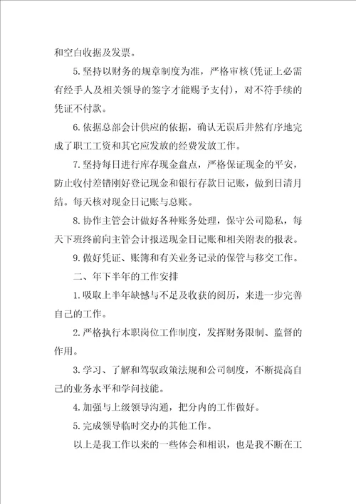 精选出纳个人工作总结集锦7篇
