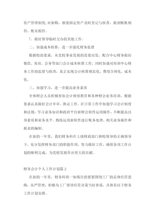 财务会计个人工作计划.docx