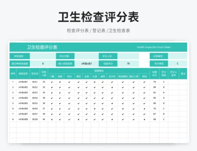 卫生检查评分表