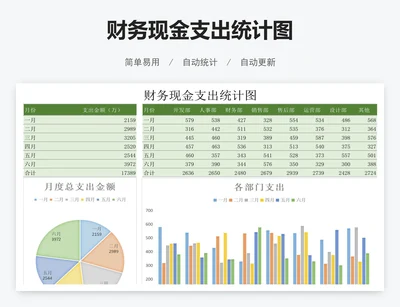 财务现金支出统计图