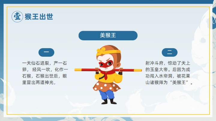 《西游记》大闹开宫通用PPT模板