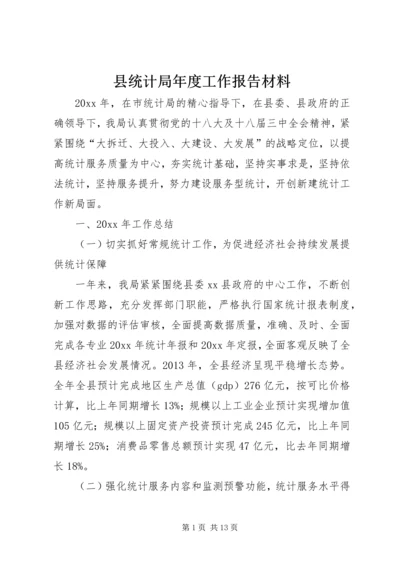 县统计局年度工作报告材料.docx