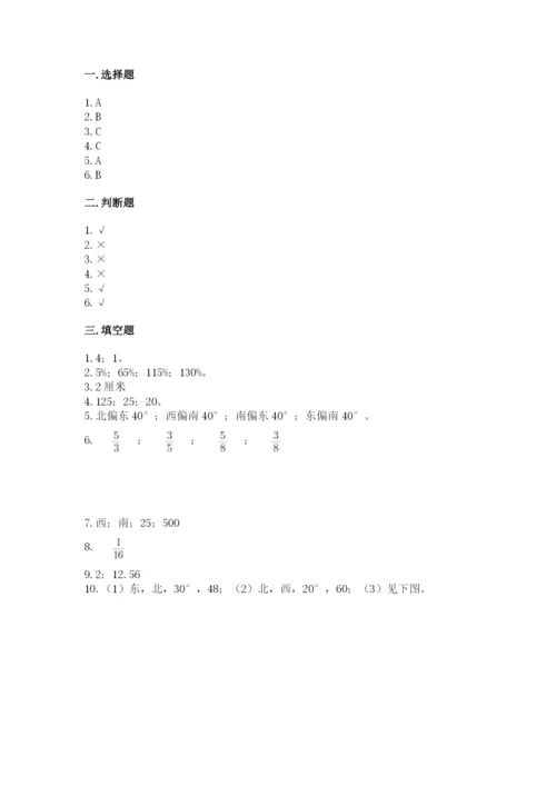 2022六年级上册数学期末考试试卷附答案（基础题）.docx