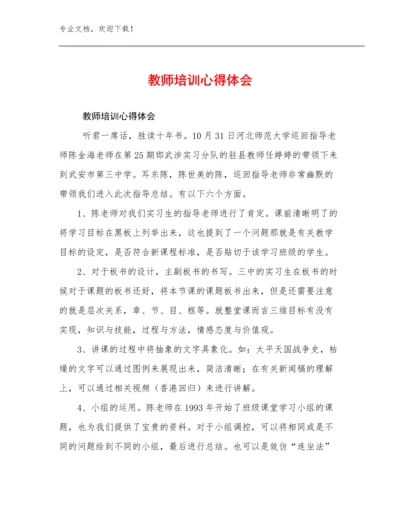 2024教师培训心得体会例文23篇合辑.docx