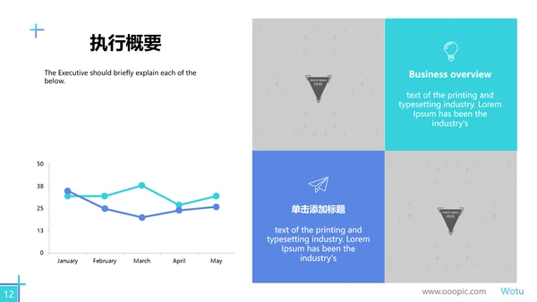 创意蓝色商业计划书公司简介商务PPT模板