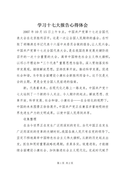 学习十七大报告心得体会 (4).docx