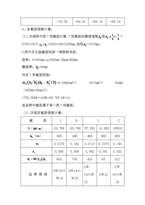 单向板肋梁楼盖设计