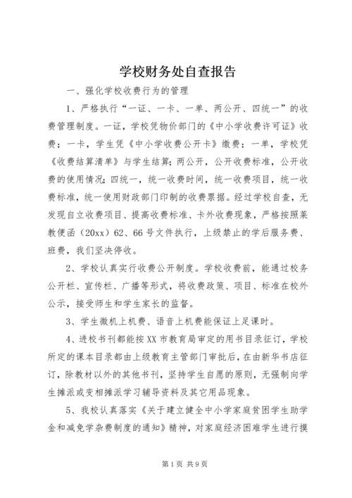 学校财务处自查报告.docx