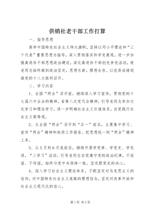 供销社老干部工作打算.docx