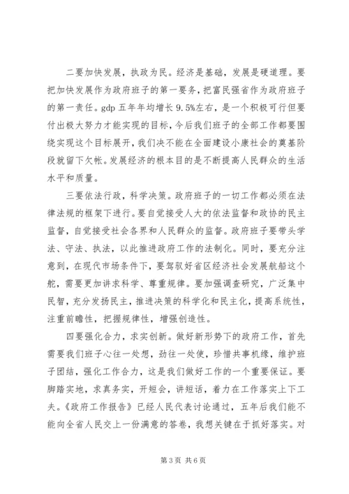 区长与班子成员就职演讲稿范文.docx