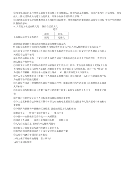 跨文化管理复习.docx