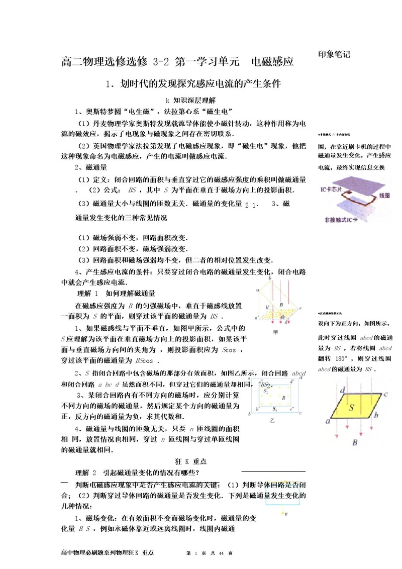 高中物理必刷题系列物理狂K重点高二物理选修32知识讲解(共44页)