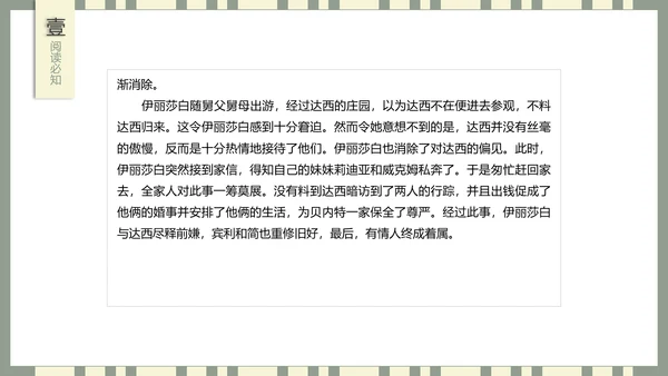 世界名著傲慢与偏见PPT课件