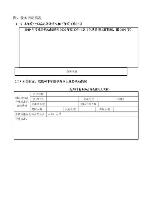 全国性社会团体2019年度工作报告书