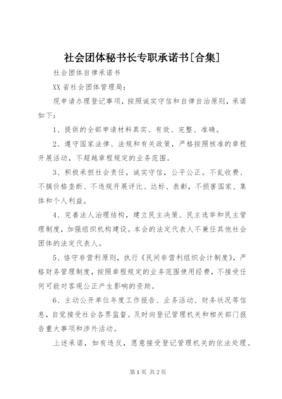 社会团体秘书长专职承诺书[合集].docx