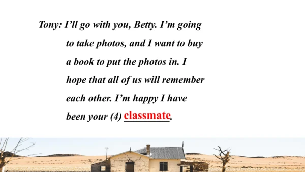 Module 8 My  future  life Unit 3 Language in use  