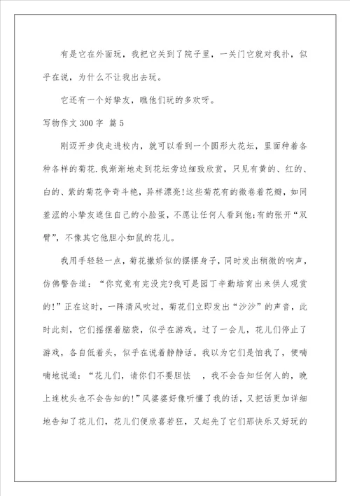 2022写物作文300字65