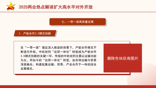 2025两会热点解读扩大高水平对外开放ppt