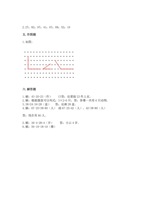 人教版二年级上册数学期末测试卷带答案（黄金题型）.docx