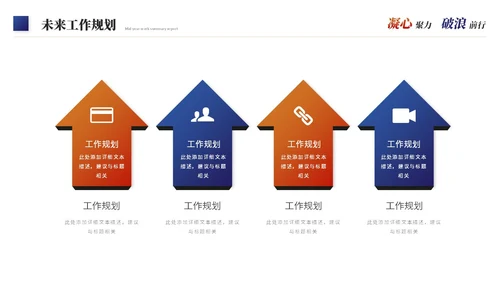 励志商务风年度工作总结工作汇报述职报告ppt模板