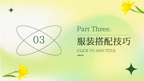 绿色弥散阴影服装品牌介绍PPT模板