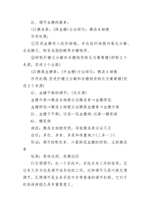 高中生物选修知识点总结（重点）.docx