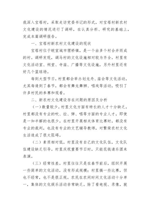 社会主义新农村建设情况调研报告（精选12篇）.docx