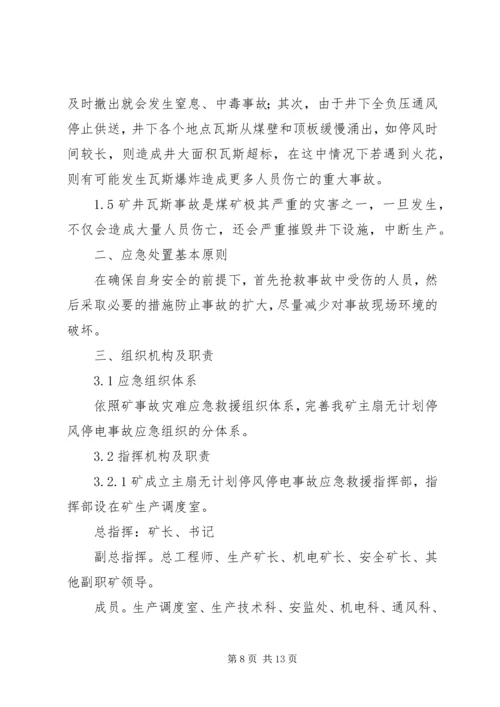 矿井无计划停电停风事故应急预案.docx