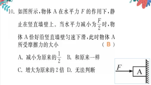 【人教版】物理八年级下册 期中自我测评 习题课件