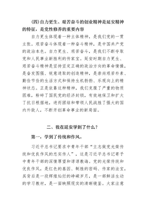 区委书记延安精神党课讲稿.docx