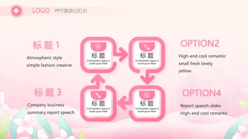 粉色国际护士节护士护理工作总结PPT