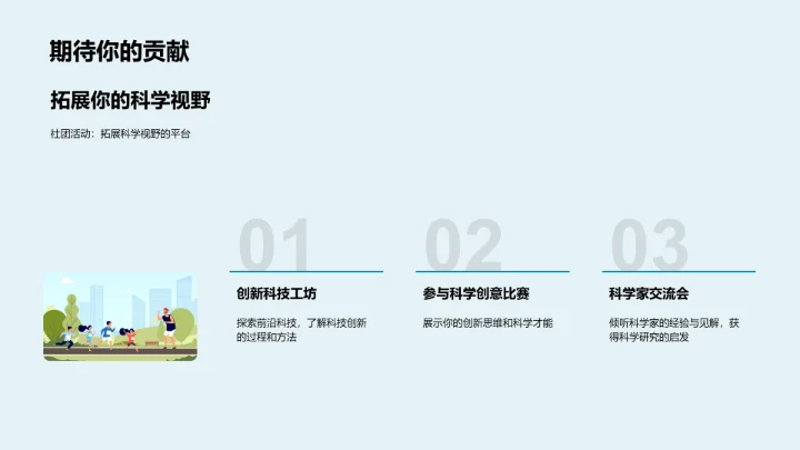 科学社团简介报告PPT模板