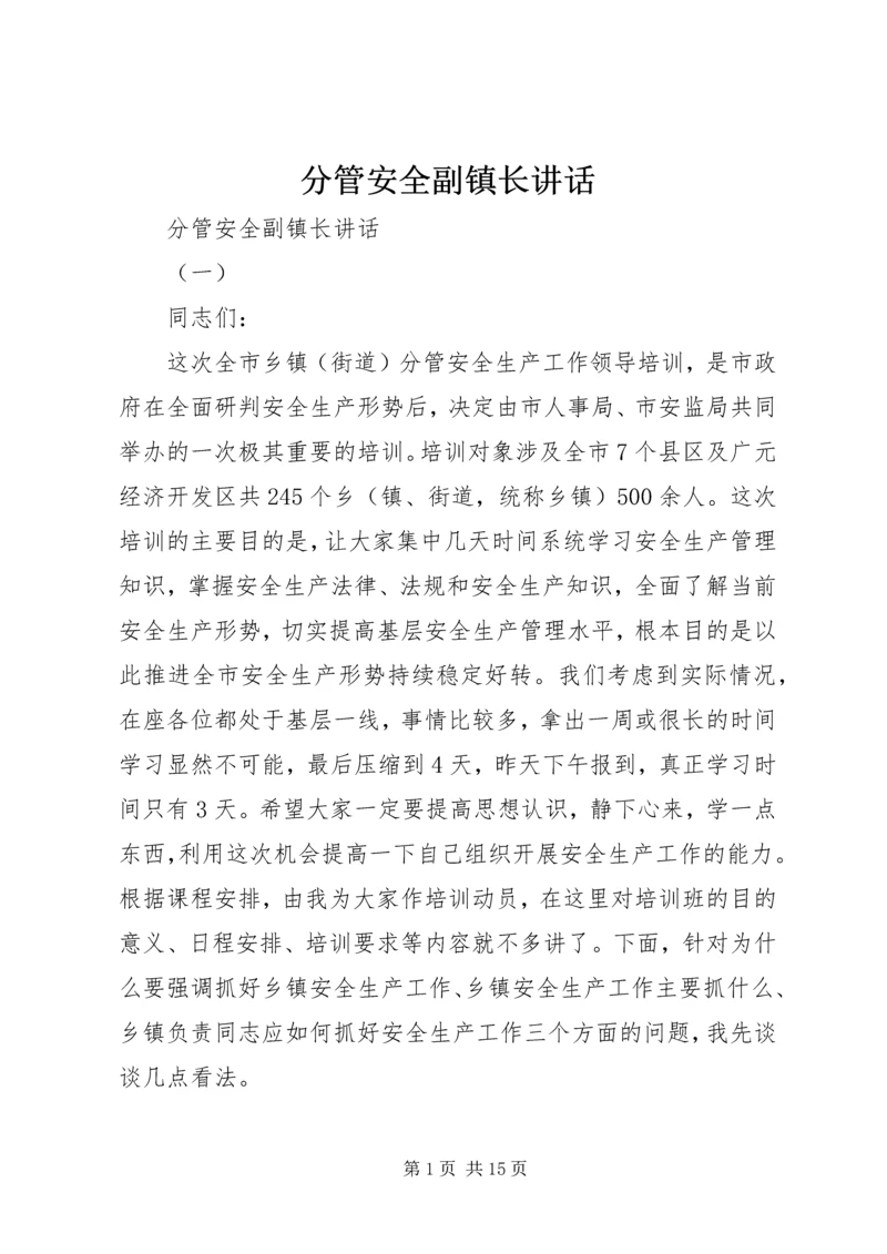 分管安全副镇长讲话.docx