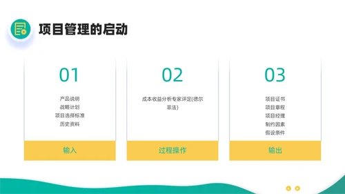 绿色黄色简约插画商务项目范围管理PPT课件pmp项目管理（补充）