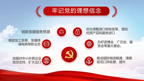 党建党支部年终工作总结汇报PPT党课