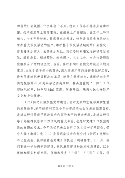 县委书记座谈会上的讲话.docx