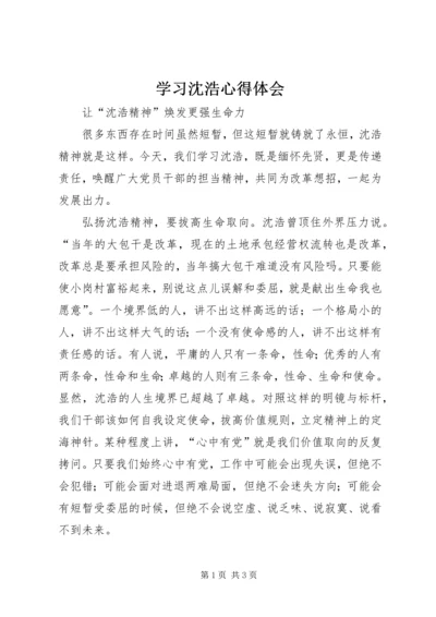 学习沈浩心得体会 (5).docx
