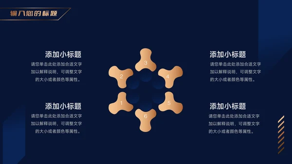大气蓝金岗位竞选PPT模板