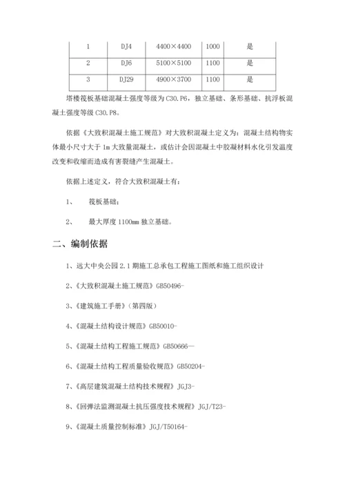 大体积混凝土综合标准施工专业方案.docx